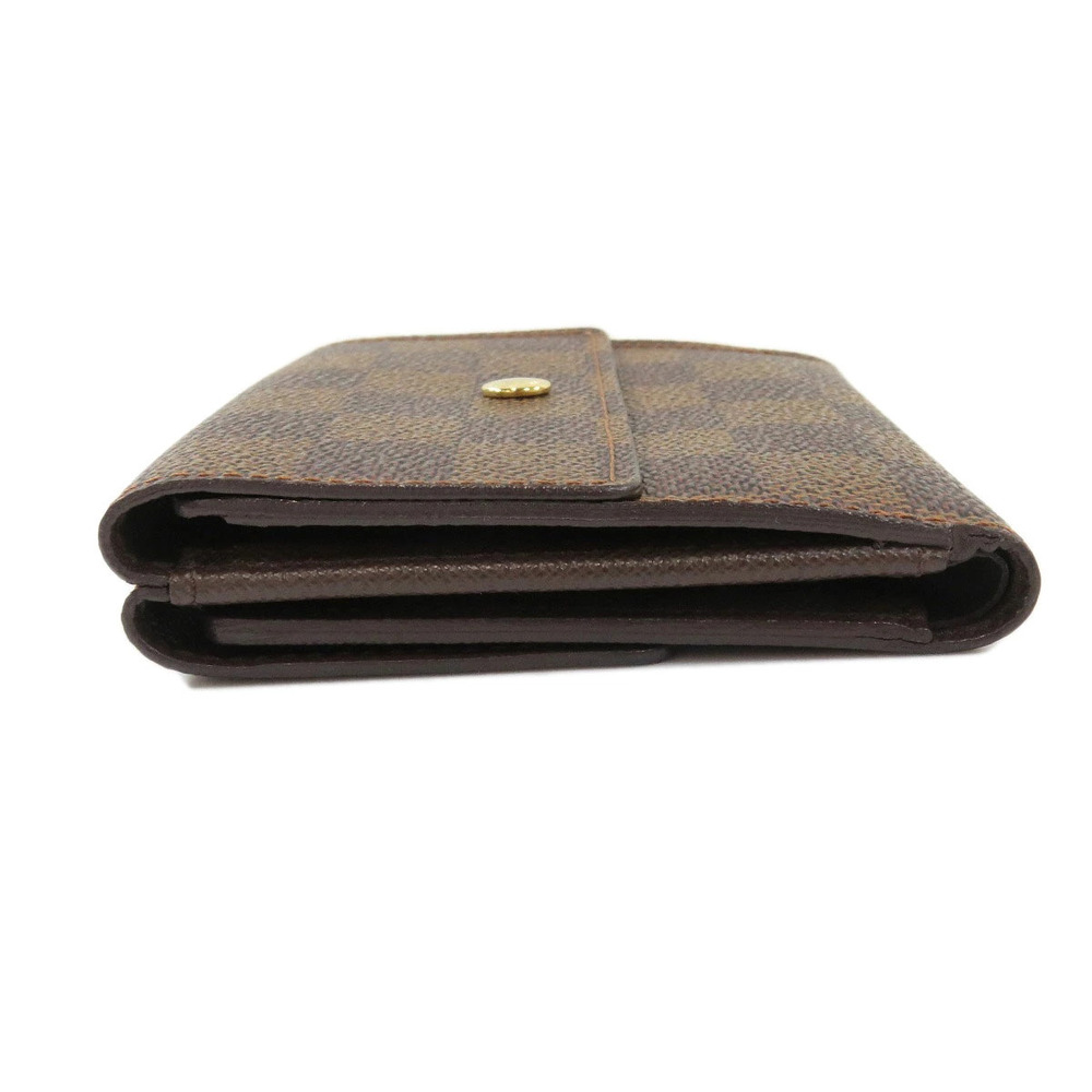 Louis Vuitton Ebene Portefeuille Elise Bi Wallet Brown Damier fold Compact - Picture 3 of 6